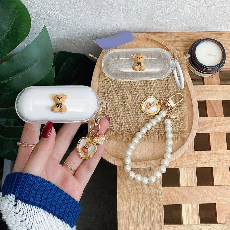 For Sony WF-C500 Case WF-C700N Cute bear Pearl Pendant Earphone Cover fashion Transparent Silicone box Accessories fudnas
For Sony WF-C500 Case WF-C700N Cute bear Pearl Pendant Earphone Cover fashion Transparent Silicone box Accessories fudnas