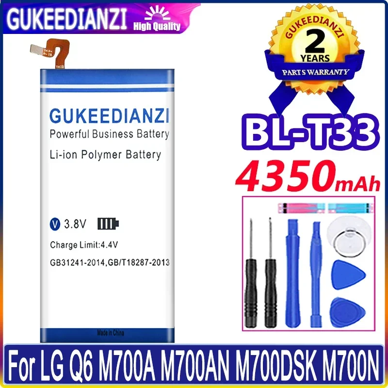 

GUKEEDIANZI Battery 4350mAh BL-T33 for LG Q6 M700A M700AN M700DSK M700N Batteries