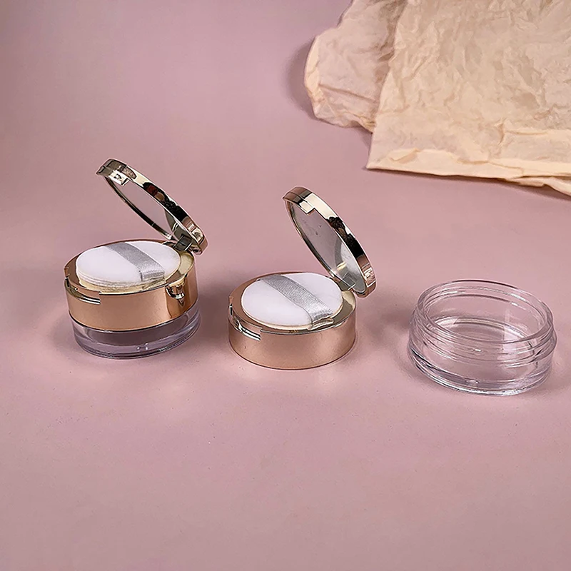 6g Gold Portable Cosmetic Flour Plastic Box Empty Loose Flour Pot With Sieve Travel Makeup Jar Sifter Container With Puff
6g Gold Portable Cosmetic Flour Plastic Box Empty Loose Flour Pot With Sieve Travel Makeup Jar Sifter Container With Puff
