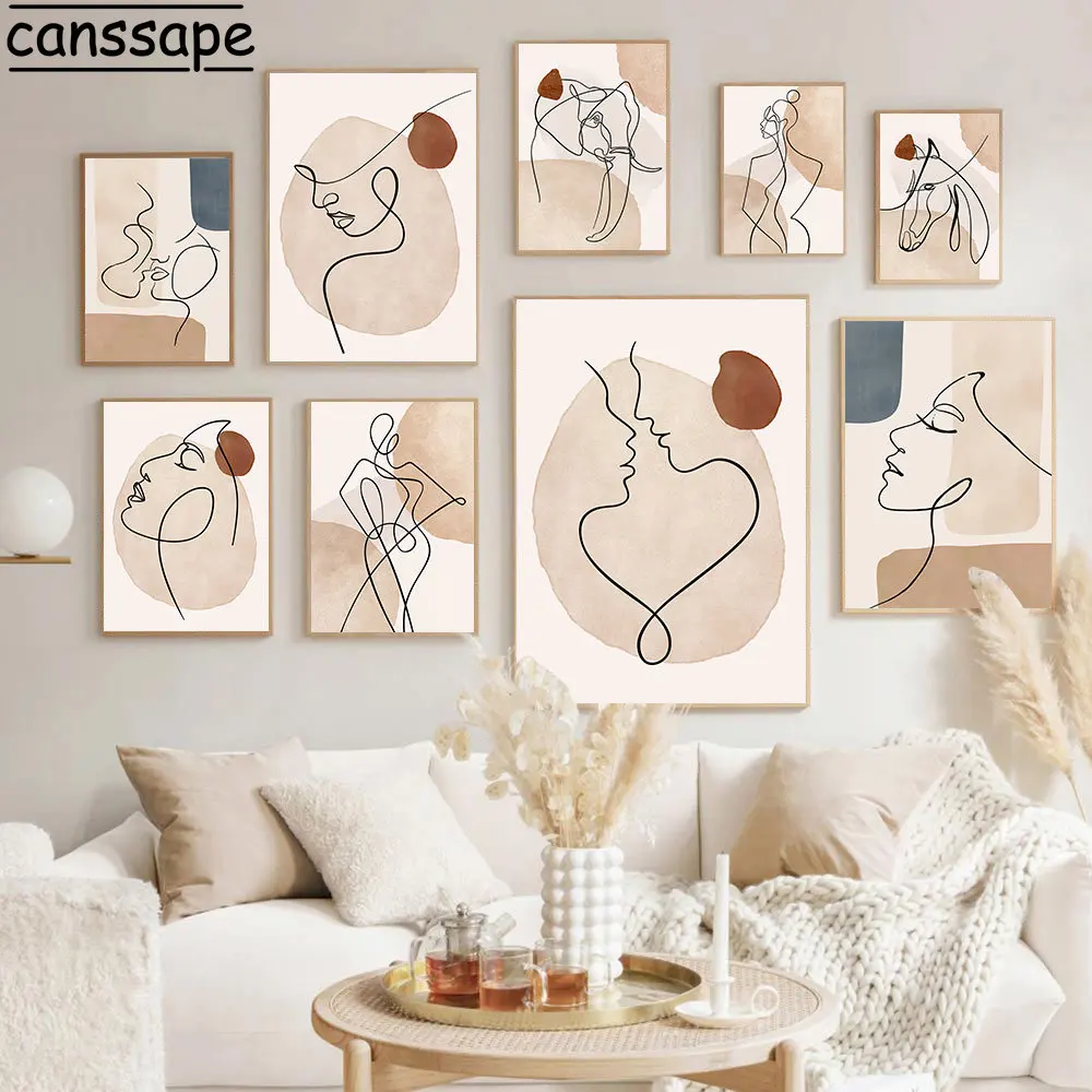 Abstract Lines Canvas Painting Woman Face Wall Poster Kiss Wall Pictures Boho Posters Nordic Art Print Living Room Decoration
Abstract Lines Canvas Painting Woman Face Wall Poster Kiss Wall Pictures Boho Posters Nordic Art Print Living Room Decoration