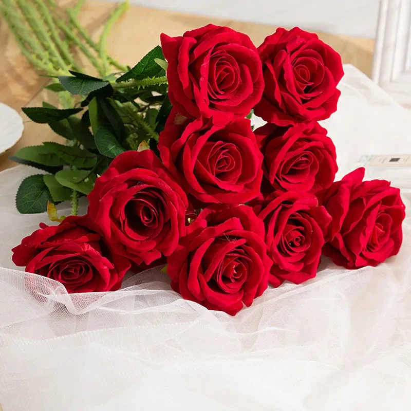 Artificial Red Rose Flowers Living Room Home Decoration Accessories Thanksgiving Wedding Diy Bouquet Silk Flowers Bouquet
Artificial Red Rose Flowers Living Room Home Decoration Accessories Thanksgiving Wedding Diy Bouquet Silk Flowers Bouquet