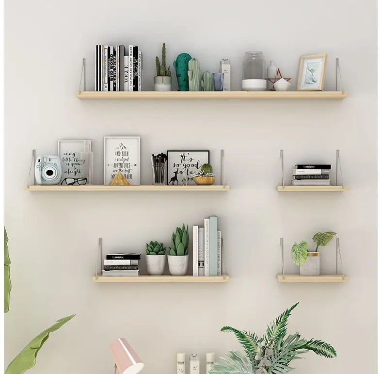 Generic Wooden Wall Mounted Shelves, Living Room Dolls, Flower Pots, Books, Decorative Shelves