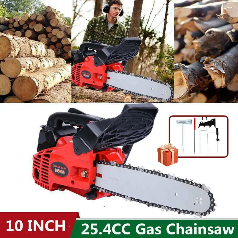 

Samger 25.4cc 10/22 inch 52CC Gasoline Chainsaw 900W 2 Stroke Gas Powered Chain Saw Wood Cutting Chainsaw DIY Power Tool 9800rpm