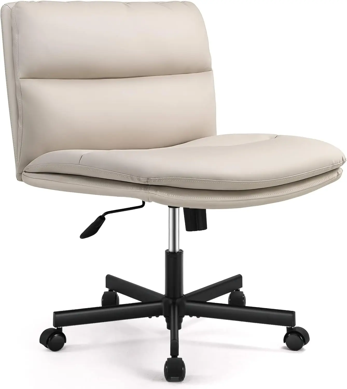 

Офисные стулья без подлокотников EMIAH, стул с колесами из искусственной кожи с мягкой подкладкой, эргономичный компьютерный стул со средней спинкой для дома и офиса