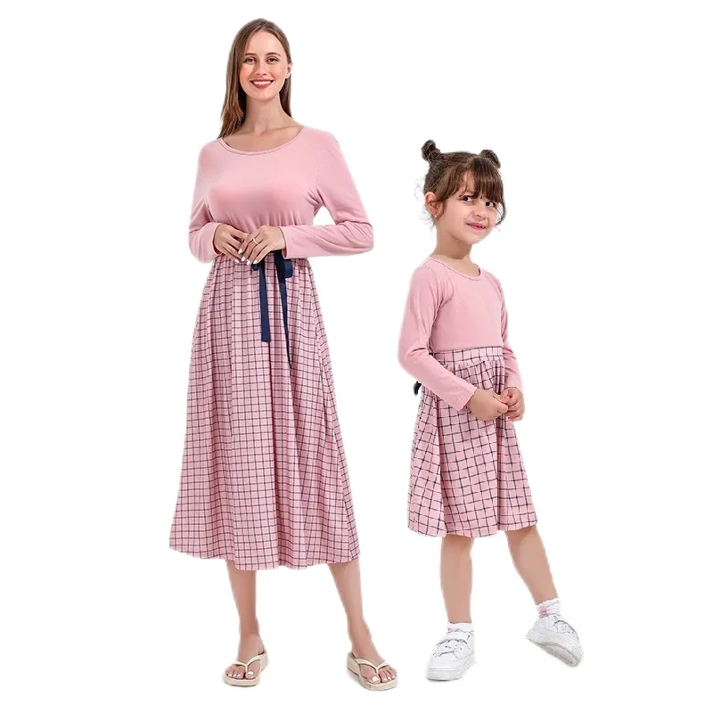 Plaid Mother Daughter Matching Dresses Family Set Long Sleeve Mommy and Me Clothes Fashion Women Girls Dress Spring 2023
Plaid Mother Daughter Matching Dresses Family Set Long Sleeve Mommy and Me Clothes Fashion Women Girls Dress Spring 2023