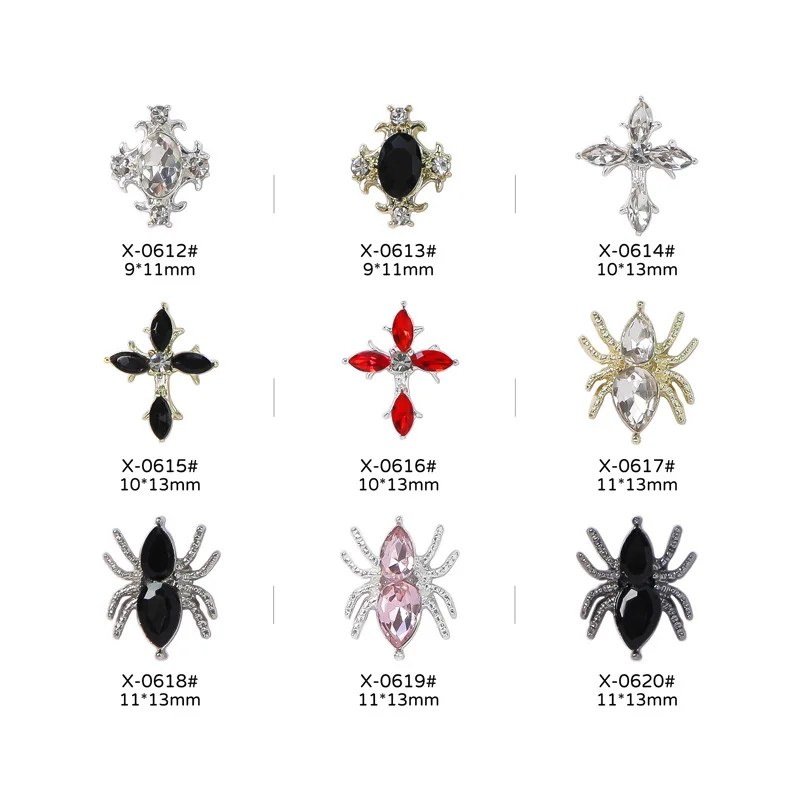 New Nail Enhancement Dark Wind Alloy Diamond Nail Jewelry Net Red Fashion Design Gun Black Cross Spider Nail Art Decoration
New Nail Enhancement Dark Wind Alloy Diamond Nail Jewelry Net Red Fashion Design Gun Black Cross Spider Nail Art Decoration