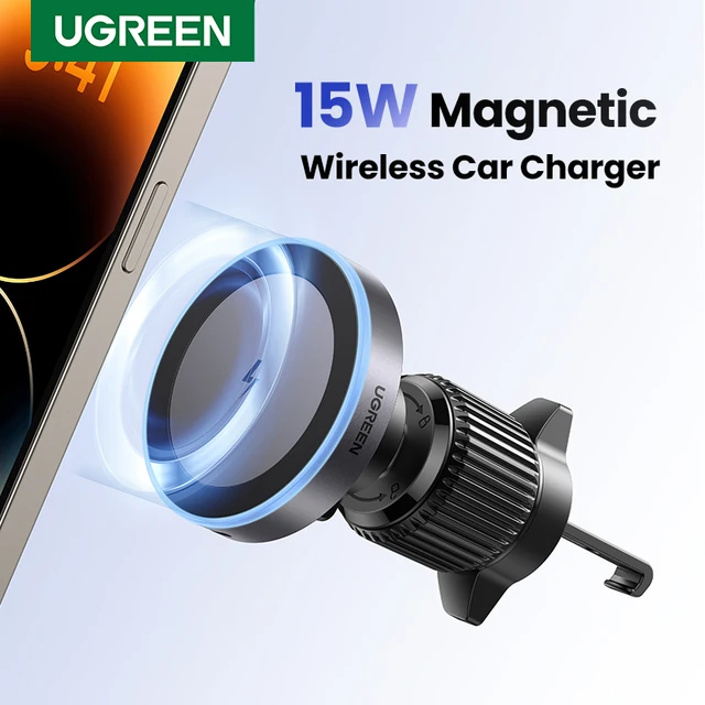 UGREEN-Support de téléphone magnétique pour voiture, chargeur sans fil, lumière LED, Magsafe, iPhone 16, 15, 14 Pro Max 1