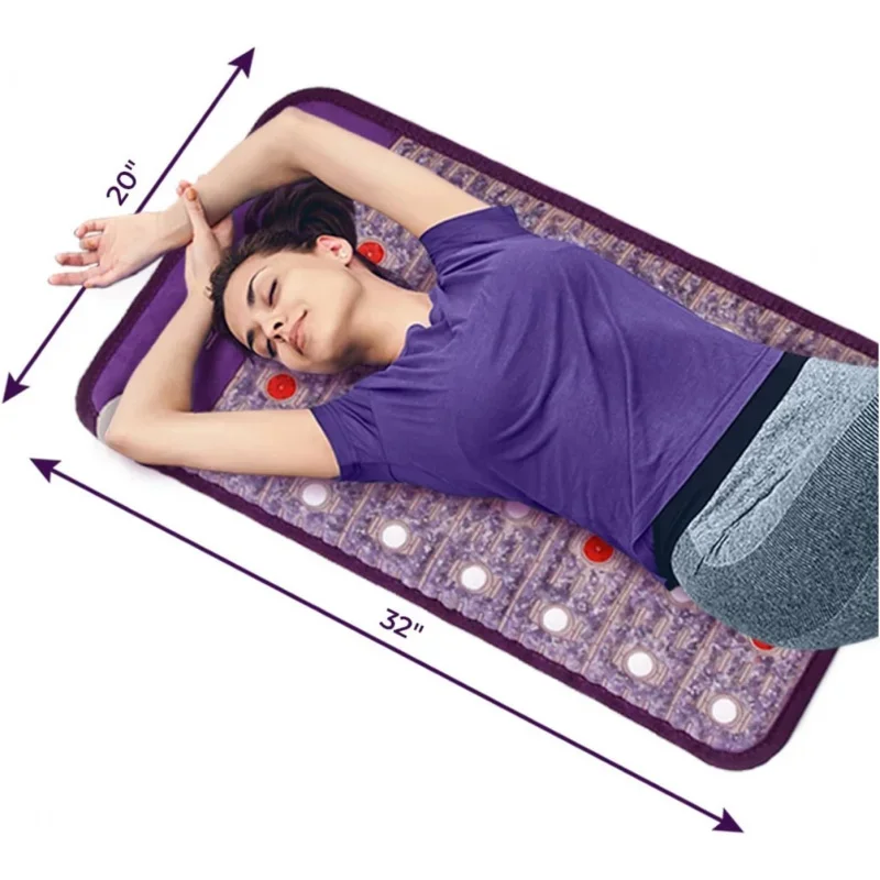 Crystal Heating Pad Mat | Bio Amethyst & Ceramic Tourmaline | Far Infrared Heating Pads | Small Travel | Negative Ions | 108
Crystal Heating Pad Mat | Bio Amethyst & Ceramic Tourmaline | Far Infrared Heating Pads | Small Travel | Negative Ions | 108