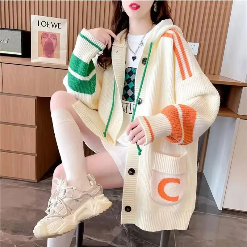 Korean Loose Sweater Loose Women Cardigan Autumn and Winter 2023 Fashion Hooded Sweater Pull Type Women's Casual Sweater Coat
Korean Loose Sweater Loose Women Cardigan Autumn and Winter 2023 Fashion Hooded Sweater Pull Type Women's Casual Sweater Coat