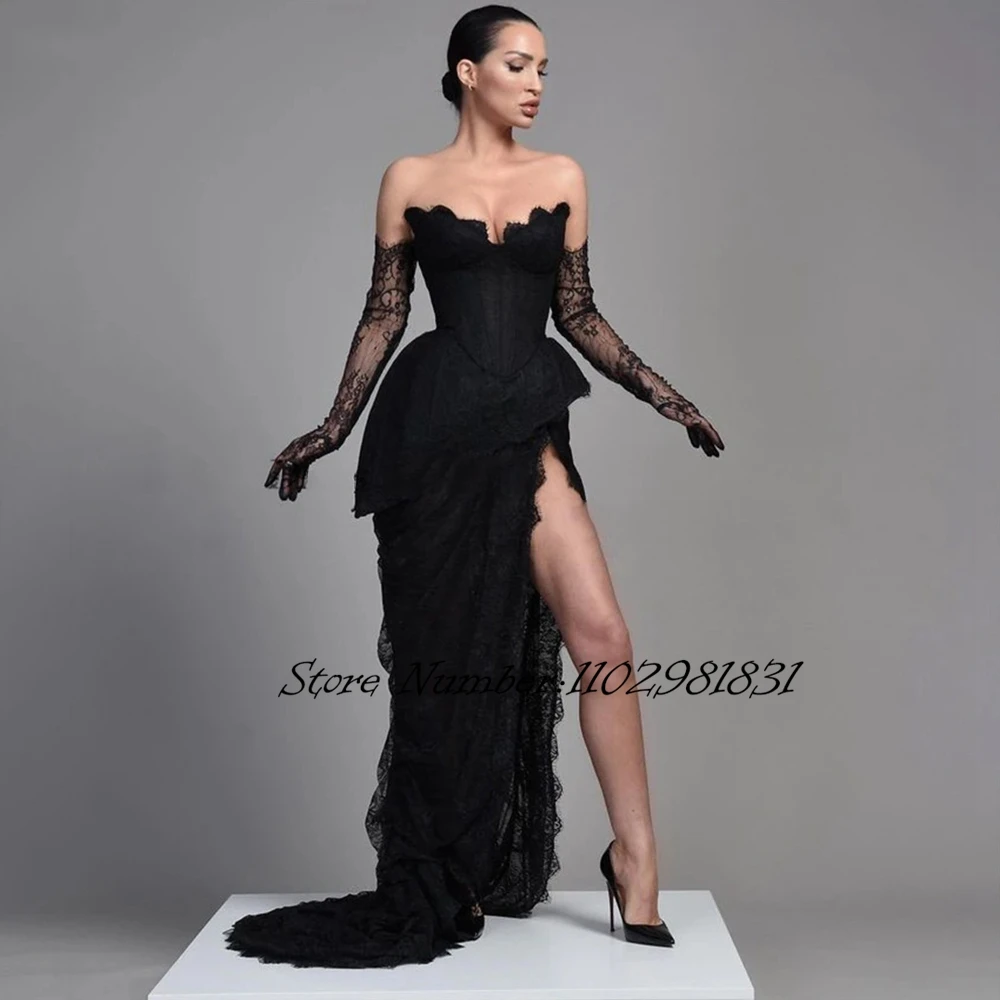 Luxury Mermaid Evening Dresses Off Shoulder V-Neck Dubai Backless Celebrity Party Gowns Side Slit Wedding Dress No Gloves
Luxury Mermaid Evening Dresses Off Shoulder V-Neck Dubai Backless Celebrity Party Gowns Side Slit Wedding Dress No Gloves