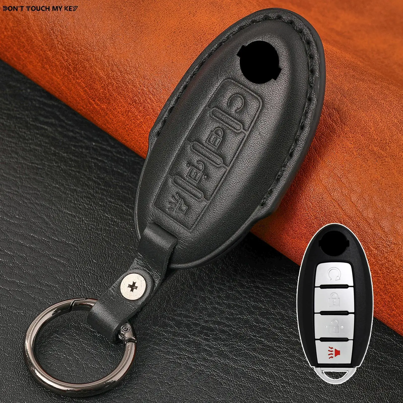 For Nissan Murano Rogue Sentra Altima Versa Maxima Titan 2017 2019 4 Button Genuine Leather Remote Key Case Cover Shell Chain
For Nissan Murano Rogue Sentra Altima Versa Maxima Titan 2017 2019 4 Button Genuine Leather Remote Key Case Cover Shell Chain