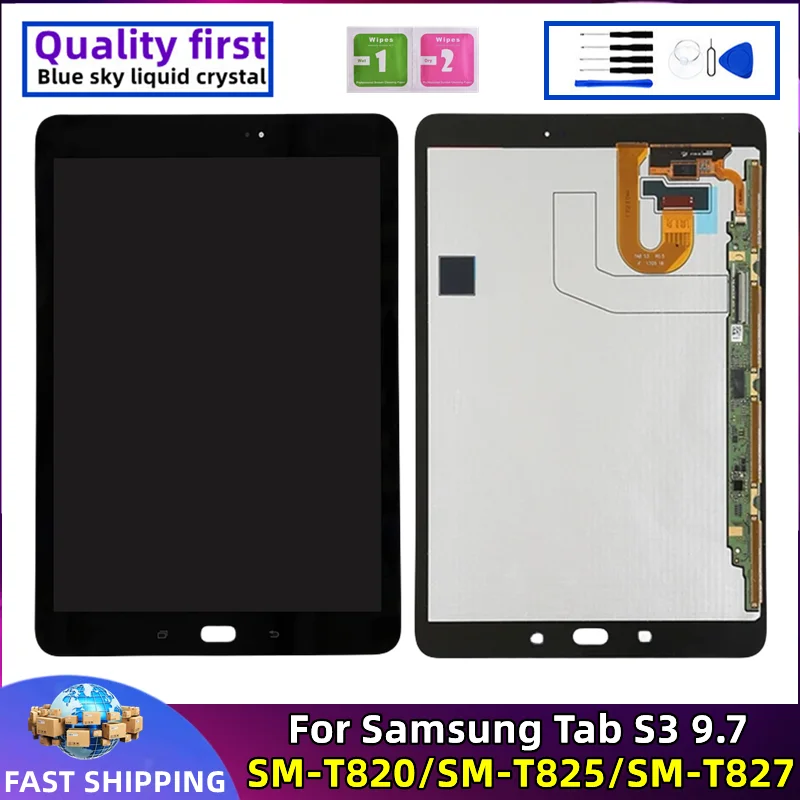 LCD For Samsung GALAXY Tab S3 9.7 SM- T820 T825 T827 Original Tablet Display Touch Screen Digitizer Assembly Replacement
LCD For Samsung GALAXY Tab S3 9.7 SM- T820 T825 T827 Original Tablet Display Touch Screen Digitizer Assembly Replacement