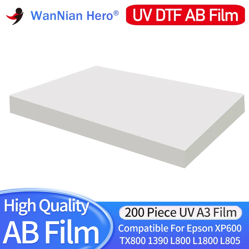 A3 UV DTF AB пленка, переводная наклейка, УФ DTF принтер, прямая печать на пленку для пластика, силикона, металла, акрила, стекла, кожи
A3 UV DTF AB пленка, переводная наклейка, УФ DTF принтер, прямая печать на пленку для пластика, силикона, металла, акрила, стекла, кожи
