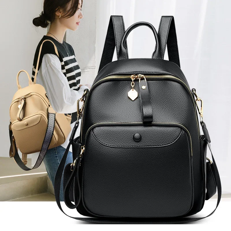 Shoulder Women's Fashion Cowhide Travel Large Female Student Cow Backpack Capacity Leather Bags Casual
Shoulder Women's Fashion Cowhide Travel Large Female Student Cow Backpack Capacity Leather Bags Casual
