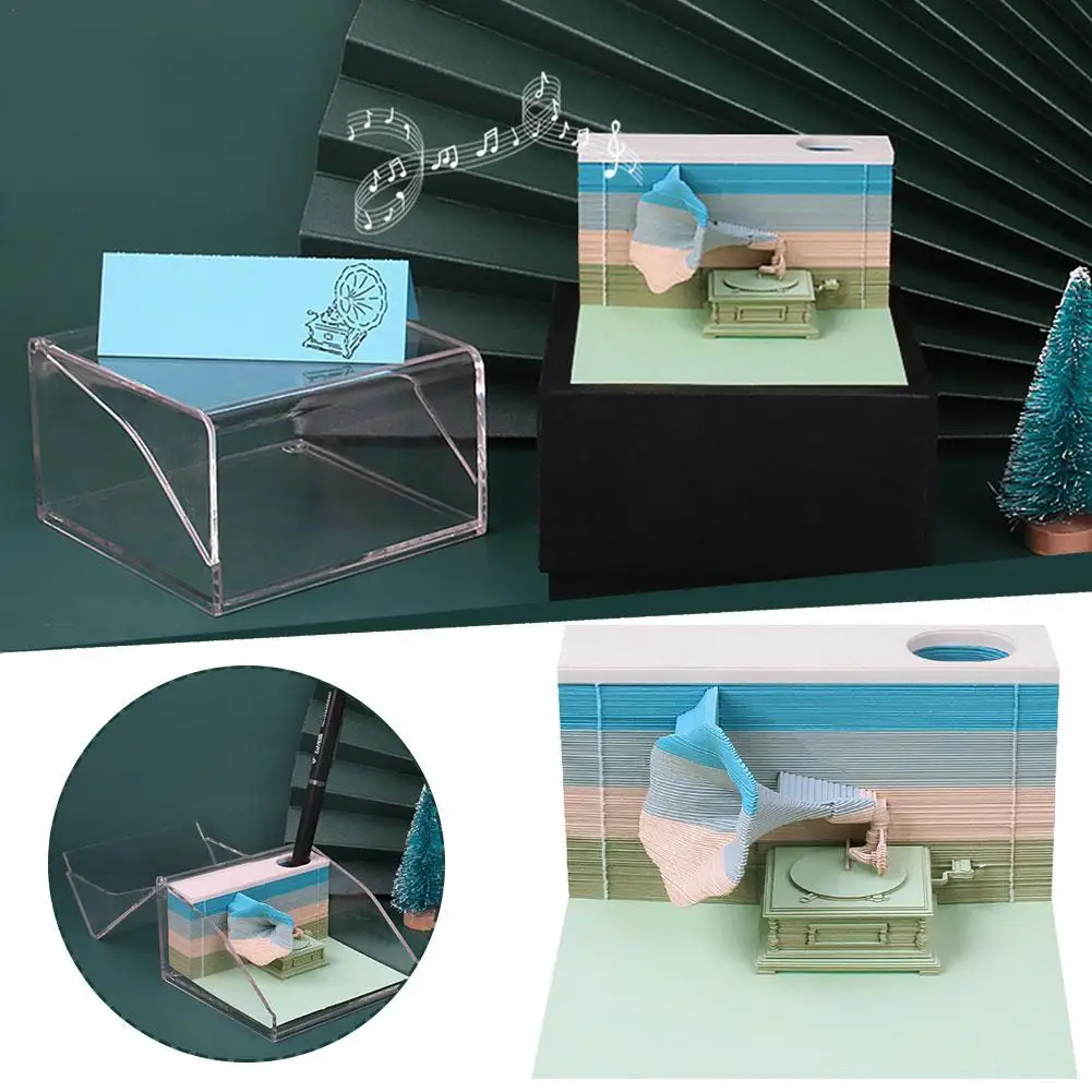 Retro Feelings Phonograph 3d Three-dimensional Note Book European And American Note Paper Creative Gift Paper Carving
Retro Feelings Phonograph 3d Three-dimensional Note Book European And American Note Paper Creative Gift Paper Carving