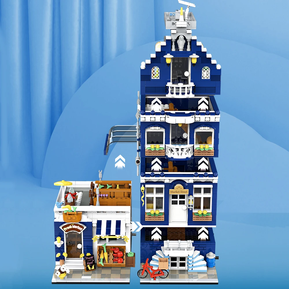 JQ10002 Creative Expert Street Views European Market Street 1456pcs Mini Bricks Modular Model Building Blocks Gifts Decoration JQ10002 Creative Expert Street Views European Market Street 1456pcs Mini Bricks Modular Model Building Blocks Gifts Decoration