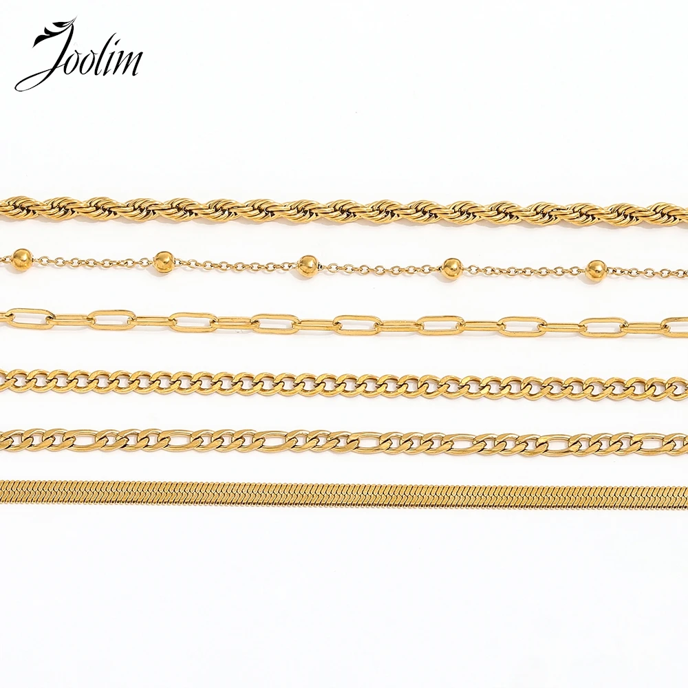 Joolim Jewelry Wholesale High End PVD Six Set Square Blade Bead NK Twist Grinding Chain Stainless Steel Bracelet for Women
Joolim Jewelry Wholesale High End PVD Six Set Square Blade Bead NK Twist Grinding Chain Stainless Steel Bracelet for Women
