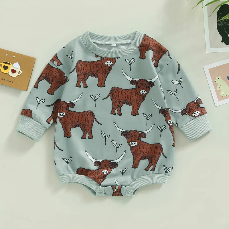 Newborn Baby Girl Boy Bodysuit Autumn Clothes Long Sleeve Cartoon Bull Jumpsuit for Kids Baby Items Clothing Infant
Newborn Baby Girl Boy Bodysuit Autumn Clothes Long Sleeve Cartoon Bull Jumpsuit for Kids Baby Items Clothing Infant