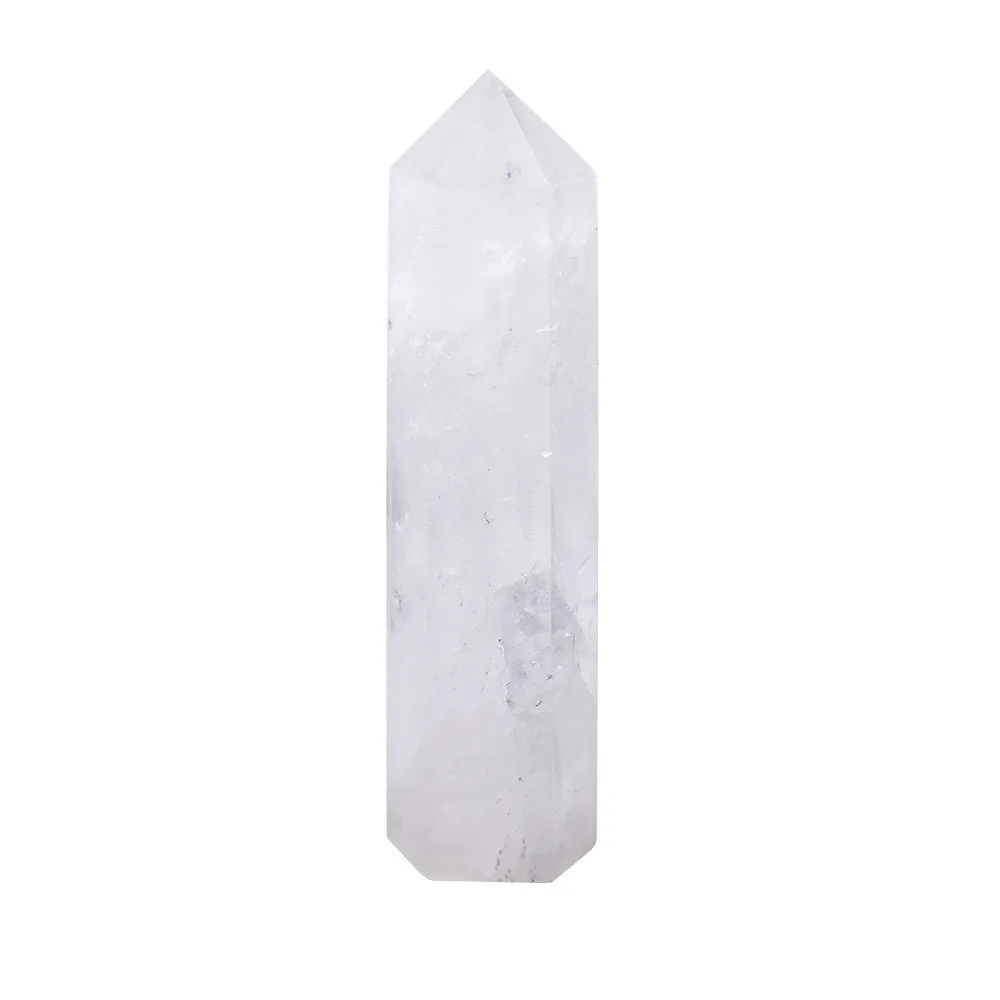 Natural Clear Quartz Points Faceted Prism Wand Carved Stone Figurine Meditation Therapy Healing Crystal Wand
Natural Clear Quartz Points Faceted Prism Wand Carved Stone Figurine Meditation Therapy Healing Crystal Wand