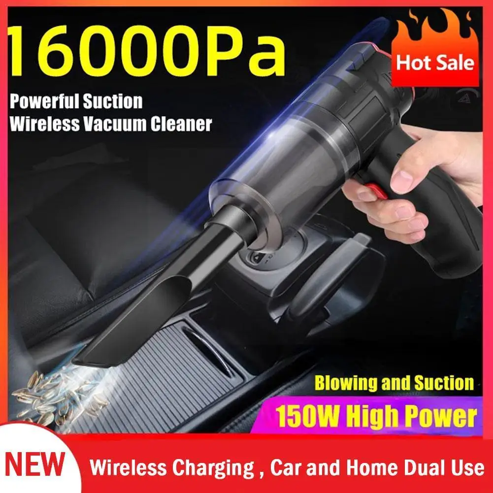 Portable Car Vacuum Cleaner Wireless Handheld Vacuum Cleaner 16000Pa For Car&Home Strong Suction Vacuum Cleaner&Air Blower P4C1
Portable Car Vacuum Cleaner Wireless Handheld Vacuum Cleaner 16000Pa For Car&Home Strong Suction Vacuum Cleaner&Air Blower P4C1