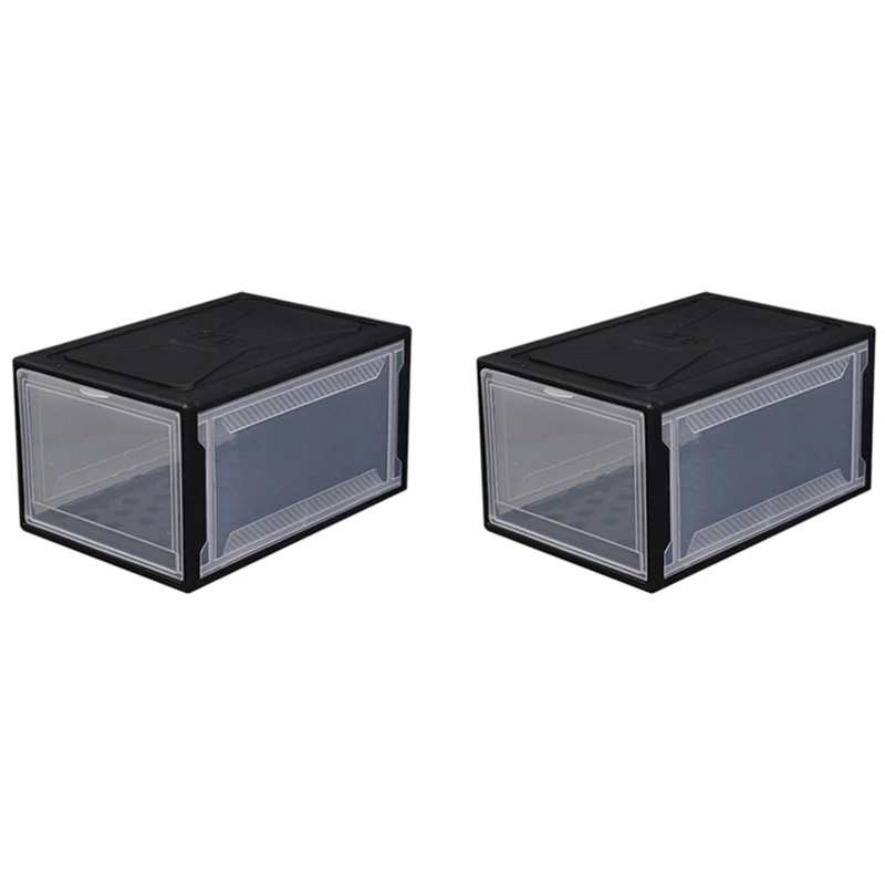 2X Plastic PP Translucent Shoe Box Multifunction Home Dust-Proof Drawer Combination Storage Boxes Men/Women Black
2X Plastic PP Translucent Shoe Box Multifunction Home Dust-Proof Drawer Combination Storage Boxes Men/Women Black