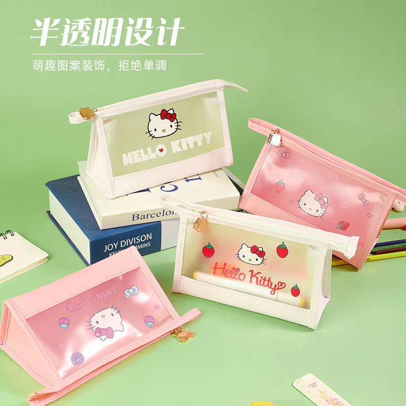

Hello Kitty Anime Sweet Kawaii Cosmetic Bag Cute Cartoon Waterproof Makeup Organizer Case Pencil Toiletry Bags Gifts for Girls