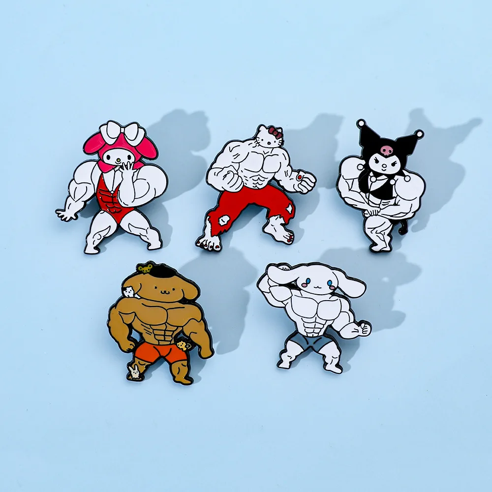 Cartoon Creative Personality Parody Muscular Fierce Man Sanrio Brooch Hello Kitty Kuromi Cinnamoroll Cute Alloy Badge Anime Pins
Cartoon Creative Personality Parody Muscular Fierce Man Sanrio Brooch Hello Kitty Kuromi Cinnamoroll Cute Alloy Badge Anime Pins