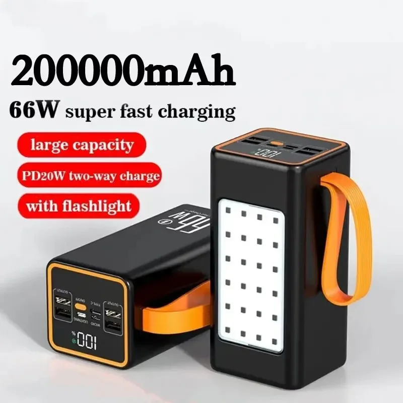 66W 200000mAh Power Bank Large Capacity PD20W Powerbank Portable Fast Charger External Battery For iPhone Xiaomi Samsung
66W 200000mAh Power Bank Large Capacity PD20W Powerbank Portable Fast Charger External Battery For iPhone Xiaomi Samsung