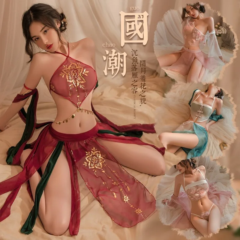 Ancient style spring uniform, adult lingerie for girls, high-end sexy pajama set
Ancient style spring uniform, adult lingerie for girls, high-end sexy pajama set