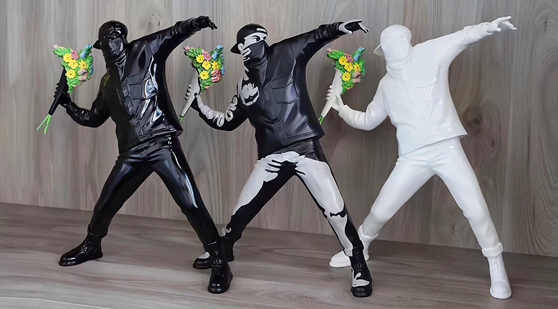 Banksy Flower Bomber Trendy Toy Ornaments for Boys, Artist-designed Sculptures, Colorful Gift Boxes, Gifts for Boys Banksy Flower Bomber Trendy Toy Ornaments for Boys, Artist-designed Sculptures, Colorful Gift Boxes, Gifts for Boys