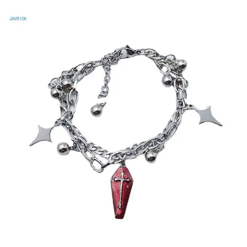Gothic Double Layer Blood Coffin Bracelet Round Beads Bracelet Female Fashion Jewelry Adjustable Bracelet
Gothic Double Layer Blood Coffin Bracelet Round Beads Bracelet Female Fashion Jewelry Adjustable Bracelet