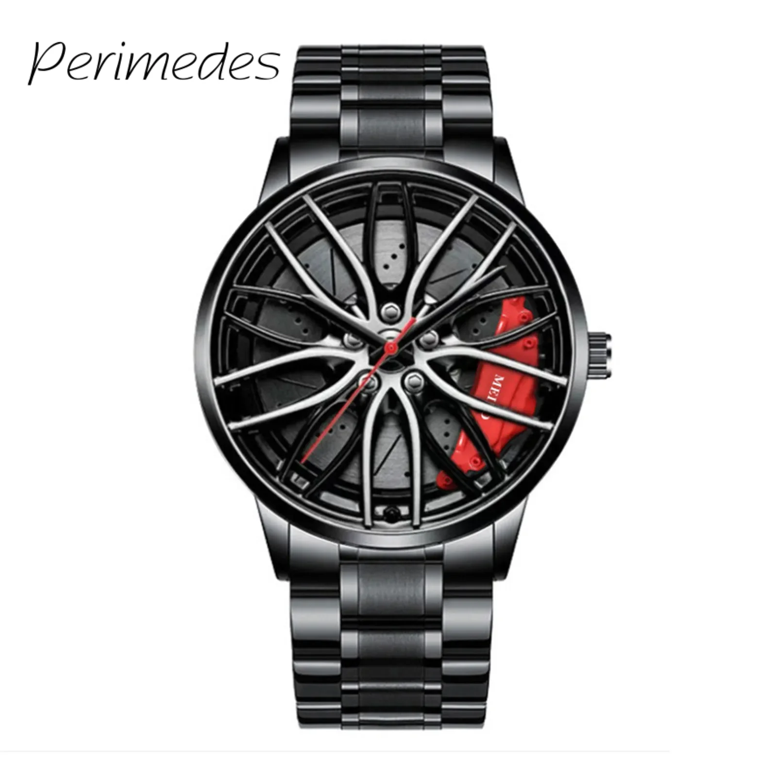 

Car Wheel Watches For Men 2024 Waterproof Stainless Steel Quartz Movement Wrist Watch Sports Watches Design Fashion Reloj Hombre