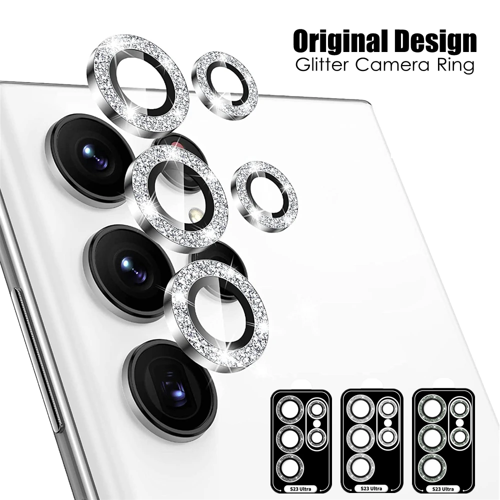 Glitter Camera Lens Protector for Samsung Galaxy S23 Ultra Metal Tempered Glass Camera Cover for Galaxy S22 Ultra S23 Plus
Glitter Camera Lens Protector for Samsung Galaxy S23 Ultra Metal Tempered Glass Camera Cover for Galaxy S22 Ultra S23 Plus