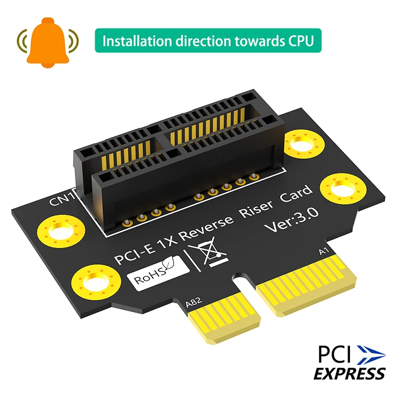 32mm PCIE X1 3.0 90 Degree Reverse Male to Female Riser Card PCI Express 1X to 1X Convert Card Adapter Riser Board for 1U Server
32mm PCIE X1 3.0 90 Degree Reverse Male to Female Riser Card PCI Express 1X to 1X Convert Card Adapter Riser Board for 1U Server