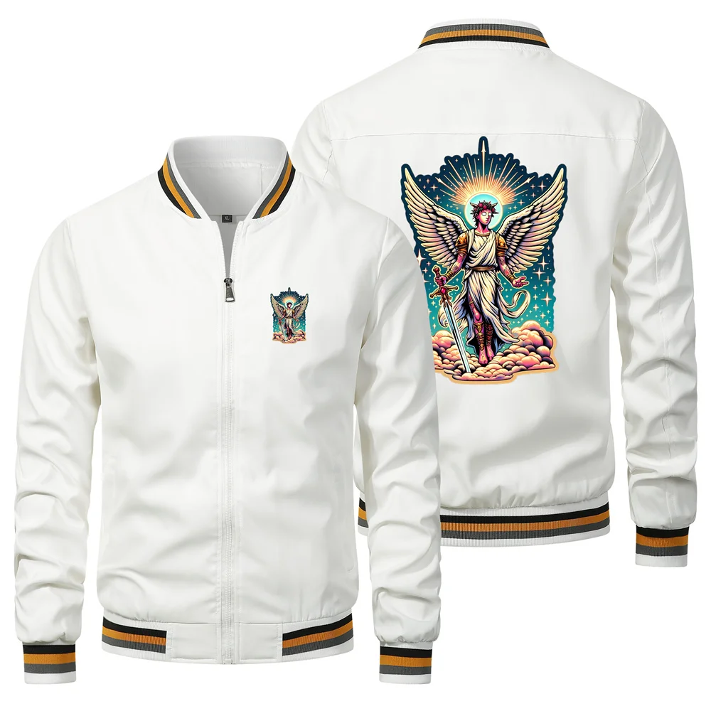 Men's round neck long sleeved jacket 3D printed angel and father god patterns street oversized top cool flight jacket clothing
Men's round neck long sleeved jacket 3D printed angel and father god patterns street oversized top cool flight jacket clothing