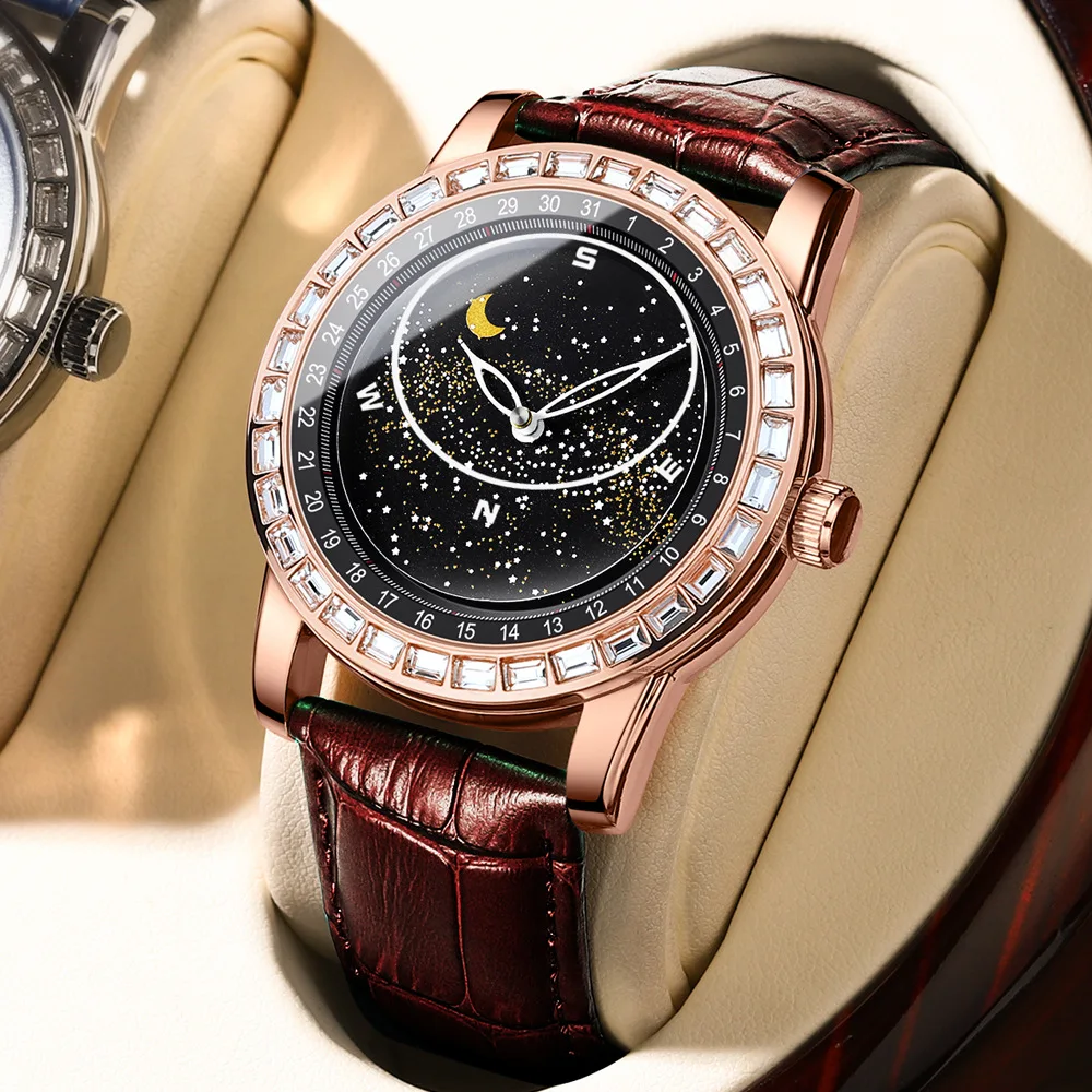 Men's Watch Fashion Leather Quartz Watches Starry Sky Diamond Style Waterproof Luminous Luxury Sport Men Wristwatch Erkek Saat
Men's Watch Fashion Leather Quartz Watches Starry Sky Diamond Style Waterproof Luminous Luxury Sport Men Wristwatch Erkek Saat