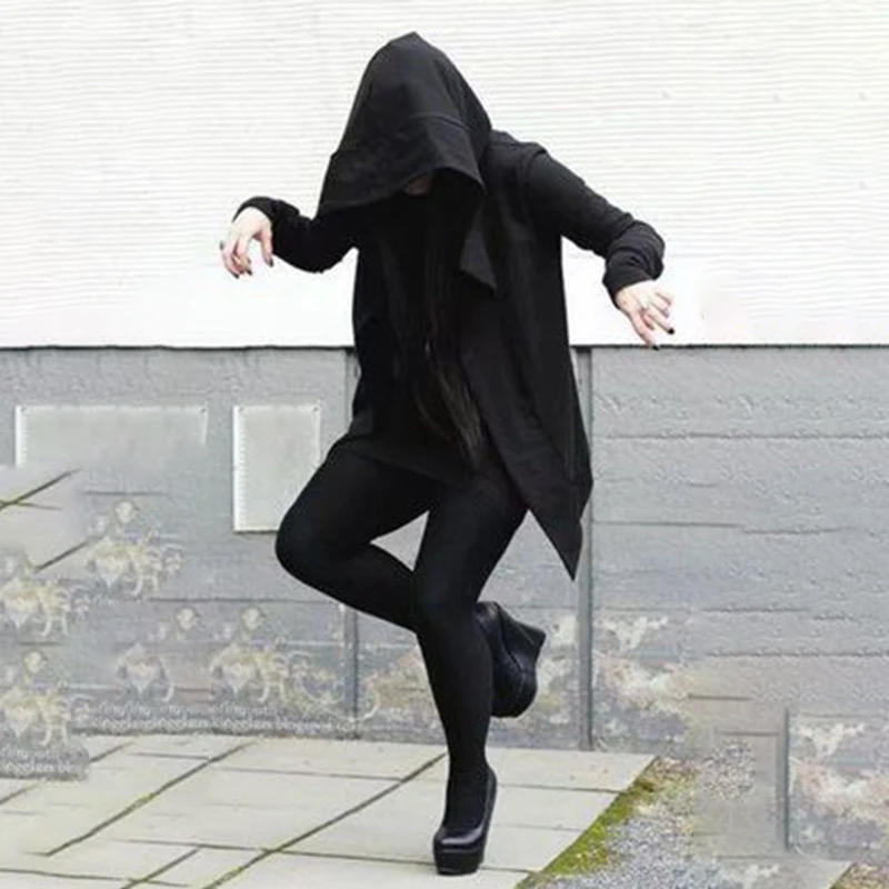 New Men Gothic Steampunk Wizard Hooded Coat Cloak Outwear Casual Black Fashion Hooded Cardigan Solid Trench Coat Streetwear
New Men Gothic Steampunk Wizard Hooded Coat Cloak Outwear Casual Black Fashion Hooded Cardigan Solid Trench Coat Streetwear