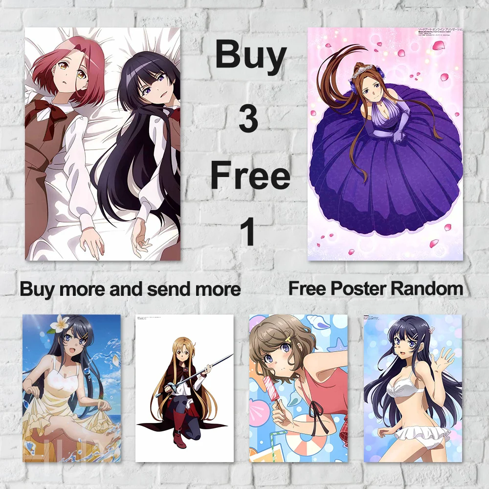 Japanese Anime Girl Canvas Painting Cartoon Characters Quality Poster Wall Art Living Room Custom Picture Home Decor Mural Print
Japanese Anime Girl Canvas Painting Cartoon Characters Quality Poster Wall Art Living Room Custom Picture Home Decor Mural Print