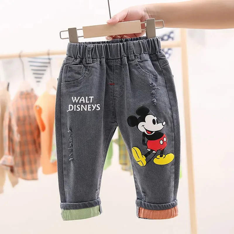 Disney Children Cartoon Mickey Mouse Jeans Spring Autumn Baby Girls Boys Straight Denim Pants Kids Fashion Casual Trousers 1-6Y
Disney Children Cartoon Mickey Mouse Jeans Spring Autumn Baby Girls Boys Straight Denim Pants Kids Fashion Casual Trousers 1-6Y