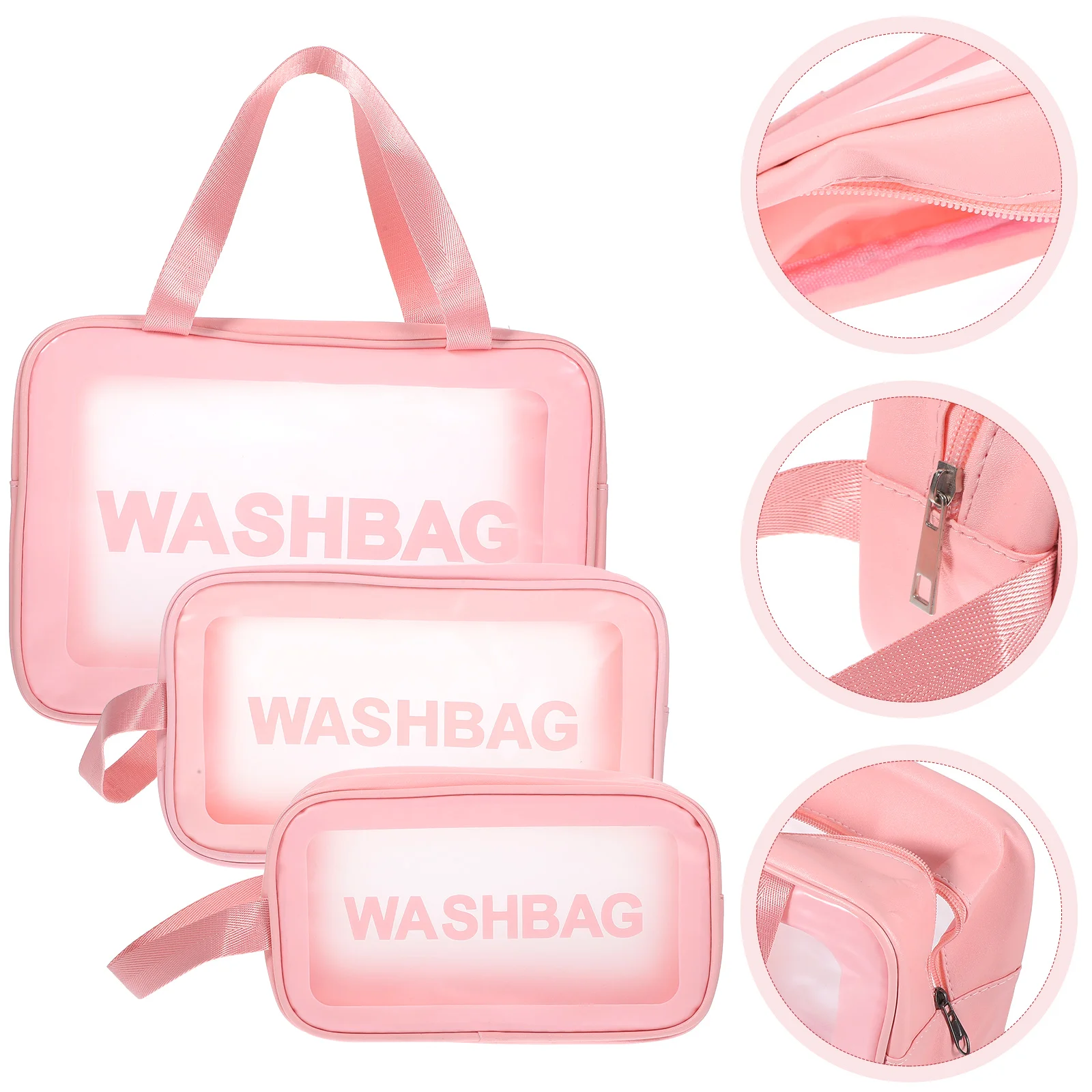 

3 Pcs Storage Bag Clear Makeup Travel Bags Frosted Essentials for Women Toiletries Pouch Cloth