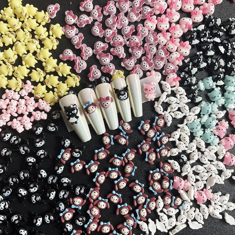 100pcs New Mini Cartoon Jewelry Nail Salon Kuromi Hello Kittys Cinnamoroll Doll Head Girl Small Net Red Nail Accessoires
100pcs New Mini Cartoon Jewelry Nail Salon Kuromi Hello Kittys Cinnamoroll Doll Head Girl Small Net Red Nail Accessoires