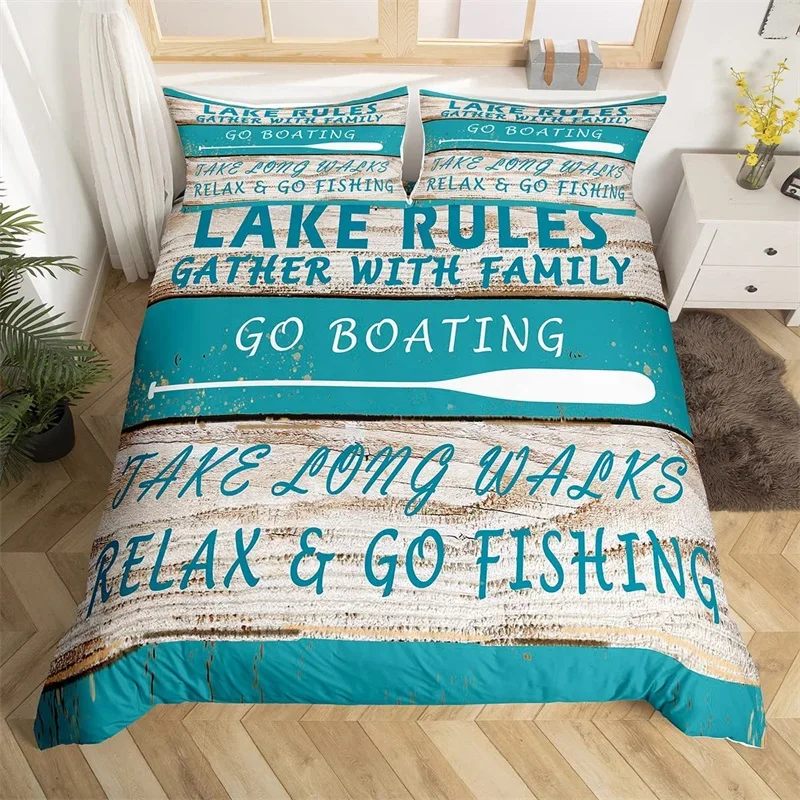 Paddle Duvet Cover Set Rustic Farmhouse Bedding Set Polyester Lake House Wooden Stripe Comforter Cover Nautical Lake Quilt Cover
Paddle Duvet Cover Set Rustic Farmhouse Bedding Set Polyester Lake House Wooden Stripe Comforter Cover Nautical Lake Quilt Cover