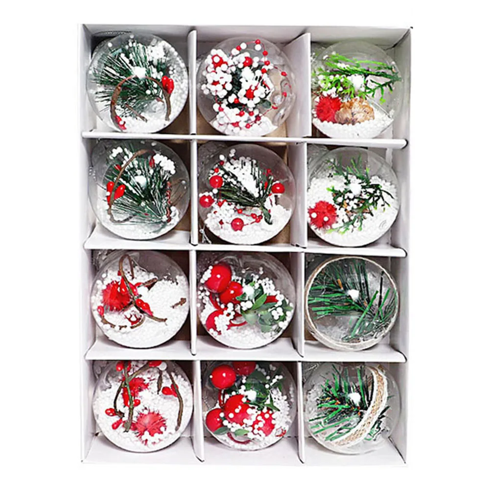 12X Christmas Transparent Ball Plastic Christmas Trees Open Ball Box Bauble Ornament Wedding Gift Present Party Home Decoration
12X Christmas Transparent Ball Plastic Christmas Trees Open Ball Box Bauble Ornament Wedding Gift Present Party Home Decoration