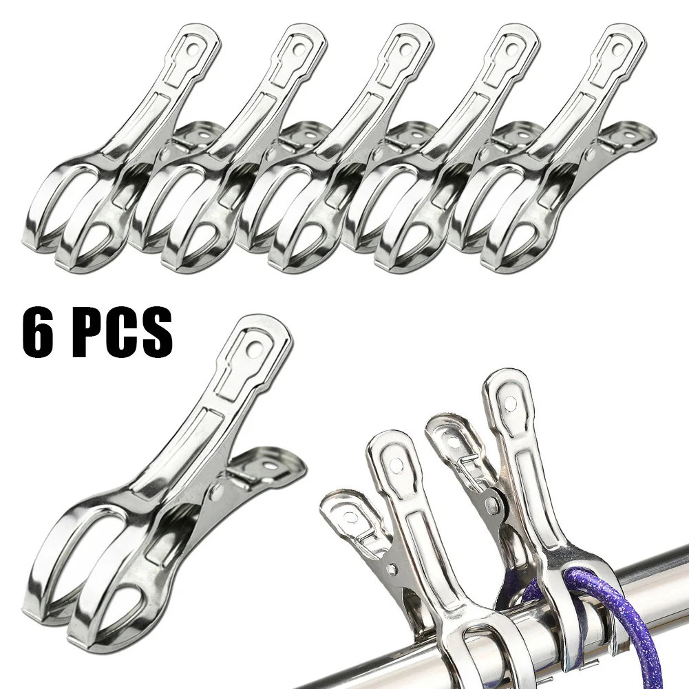 6Pcs 9CM Stainless Steel Large Beach Towel Clips Multipurpose Clothespins Clothes Pegs Pins Hanger Clamp Household Clothespin
6Pcs 9CM Stainless Steel Large Beach Towel Clips Multipurpose Clothespins Clothes Pegs Pins Hanger Clamp Household Clothespin