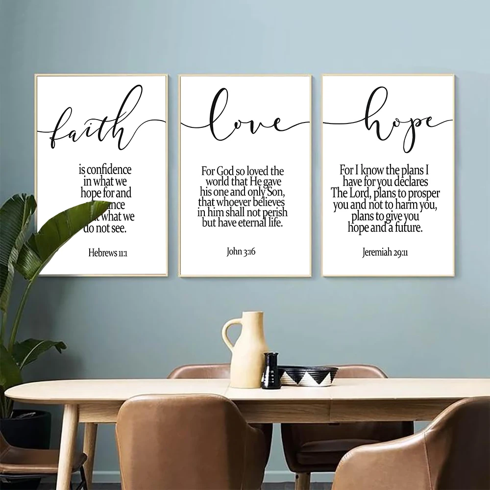 Modern Quote Poster Bible Verse Canvas Painting Faith Hope Love Art Print Minimalist Wall Picture For Living Room Home Decor
Modern Quote Poster Bible Verse Canvas Painting Faith Hope Love Art Print Minimalist Wall Picture For Living Room Home Decor