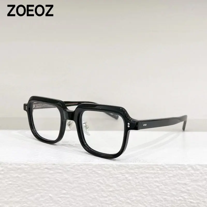 

Japanese Designer Vintage square glasses Acetate glasses frame women eyeglass frames men myopia prescription glass with lenses