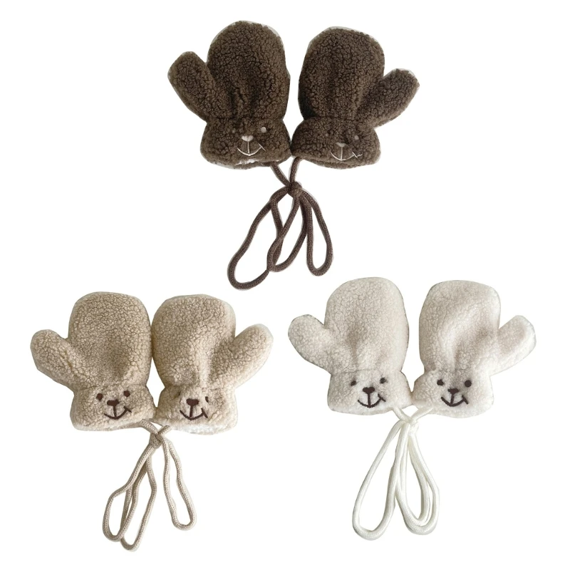 57EE Thicken Lambwool Gloves with Ropes Soft & Warm Full Finger Gloves 1 Pair for Children Perfect for Outdoor Activities
57EE Thicken Lambwool Gloves with Ropes Soft & Warm Full Finger Gloves 1 Pair for Children Perfect for Outdoor Activities
