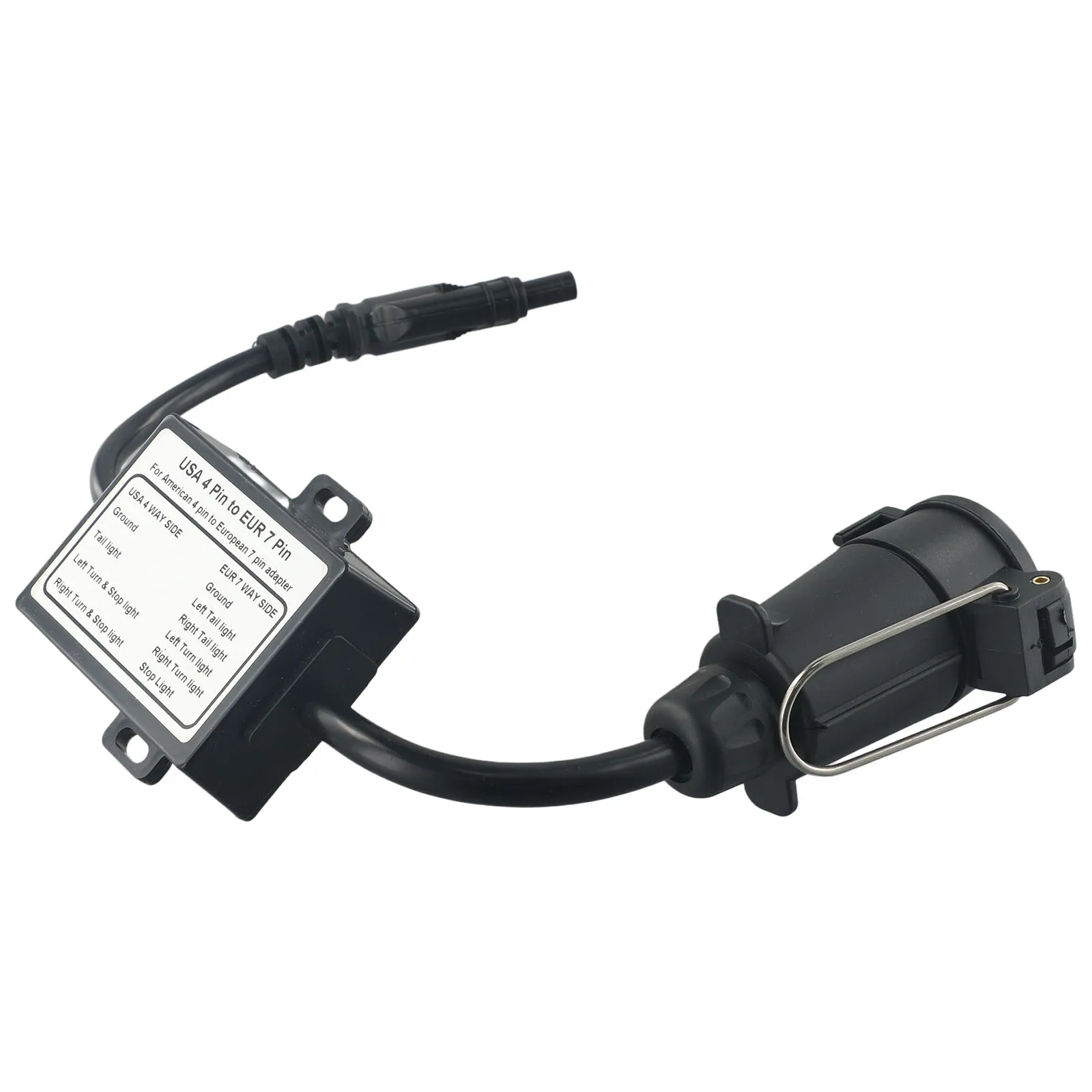 US 4 Pin To EU 7 Pin Trailer Adapter Lead Converter With Cable Wiring Connector 12V Plug Socket Caravan Electric Adapter Socket
US 4 Pin To EU 7 Pin Trailer Adapter Lead Converter With Cable Wiring Connector 12V Plug Socket Caravan Electric Adapter Socket