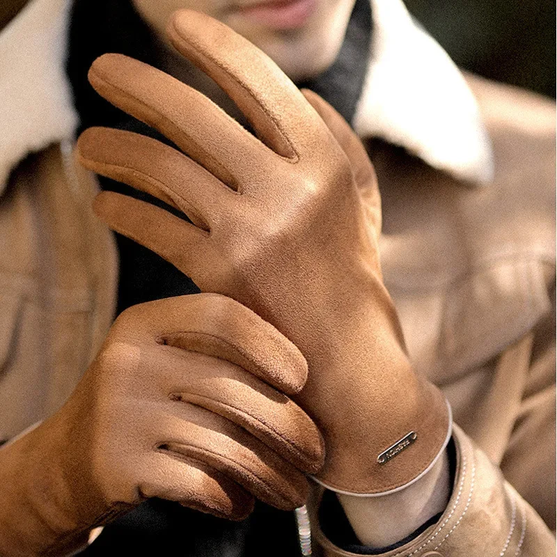 Winter Warm Gloves for Men Riding Suede Palm Non-slip Thickened with Velvet Windproof
Winter Warm Gloves for Men Riding Suede Palm Non-slip Thickened with Velvet Windproof
