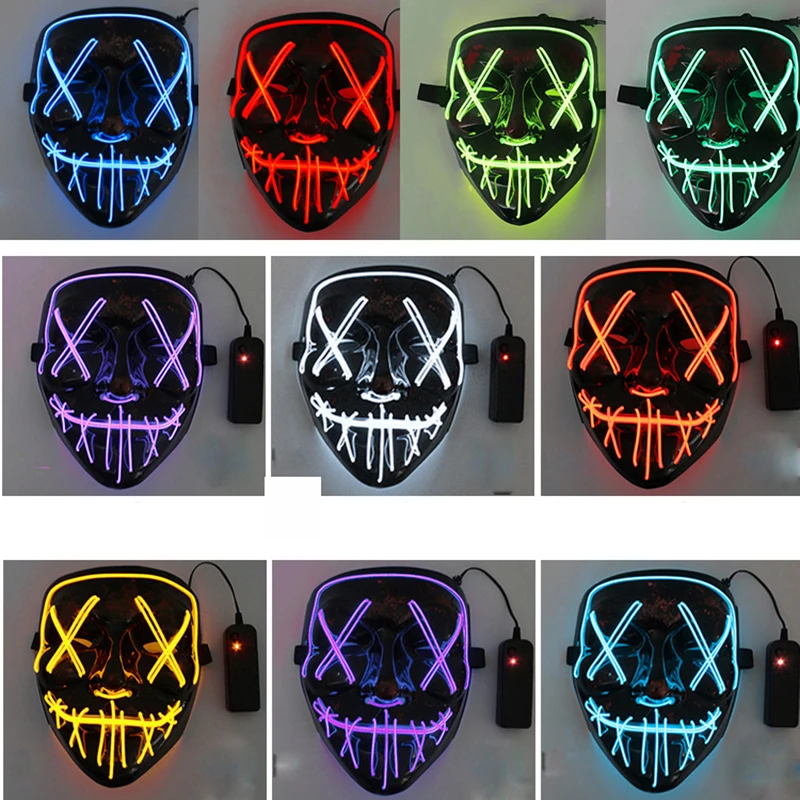 Cosmask Halloween Neon Mask Led Mask Masque Masquerade Party Masks Light Glow In The Dark Funny Masks Cosplay Costume Supplies
Cosmask Halloween Neon Mask Led Mask Masque Masquerade Party Masks Light Glow In The Dark Funny Masks Cosplay Costume Supplies
